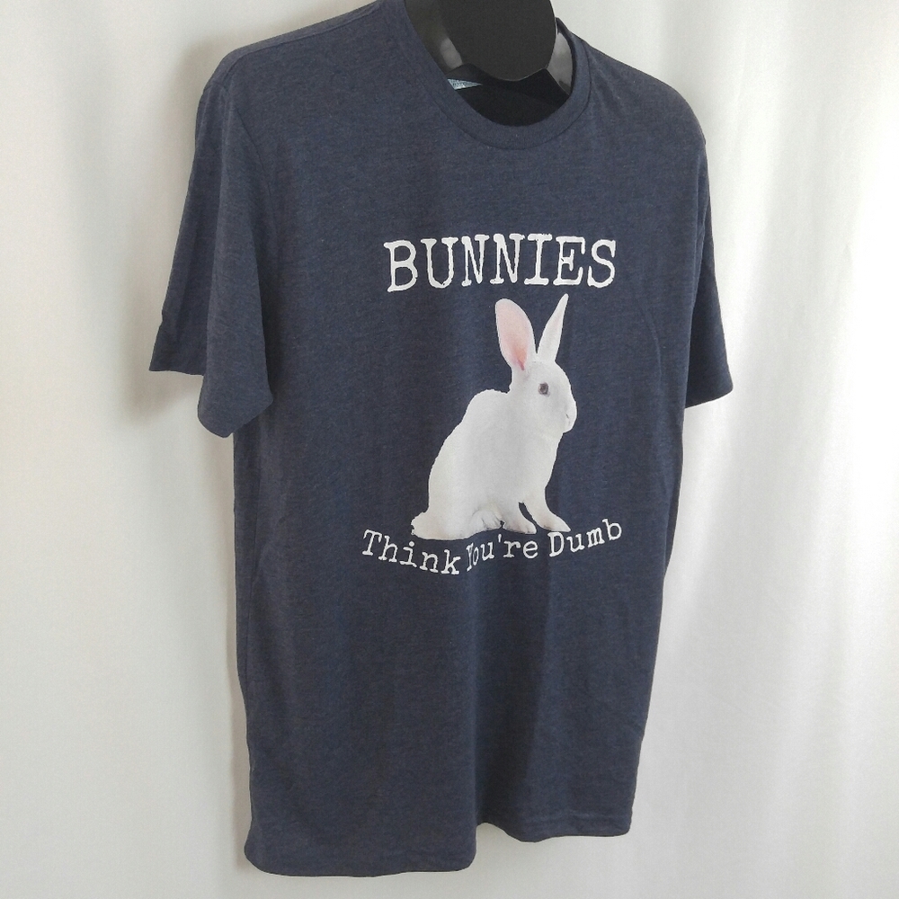 Good Treasures Bunnies Think You're Dumb T-shirt L - Picture 3 of 9